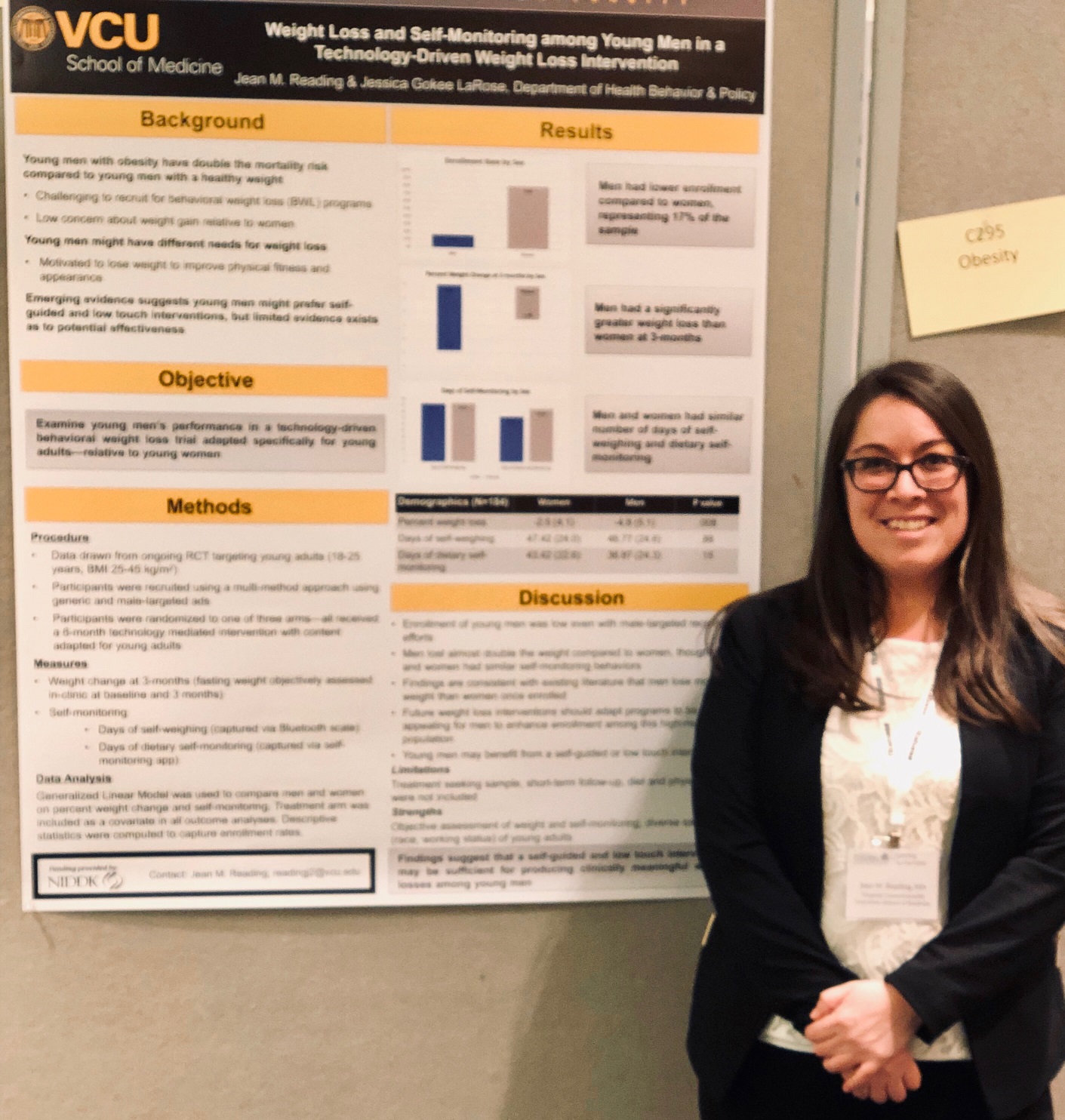 Jean presents a poster at the Society of Behavioral Medicine Conference