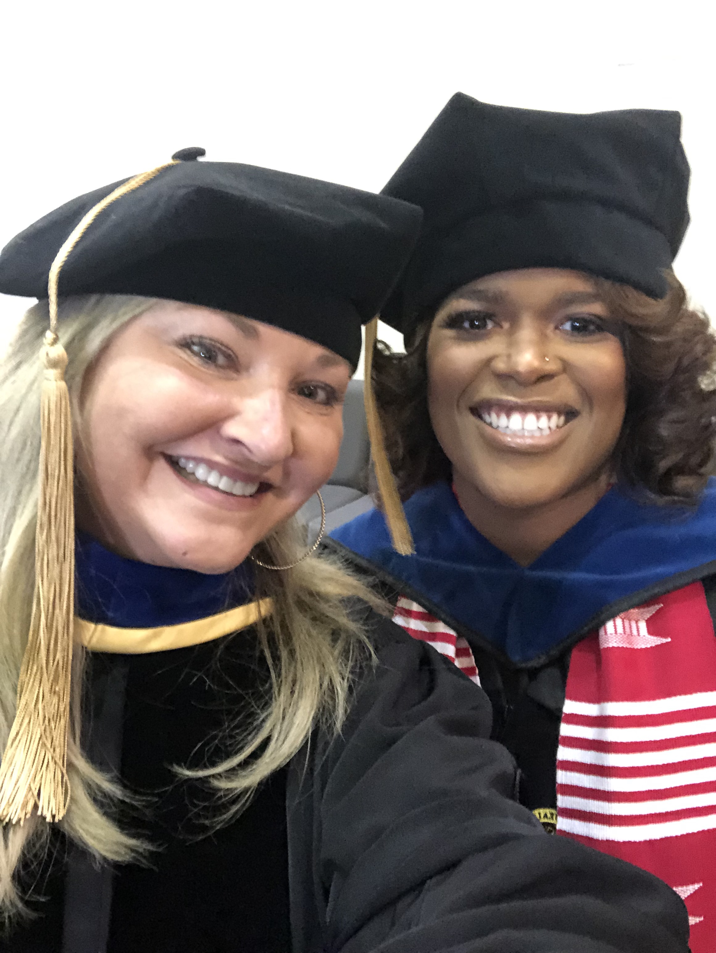 Dr. Galloway and Dr. LaRose at 2021 commencement